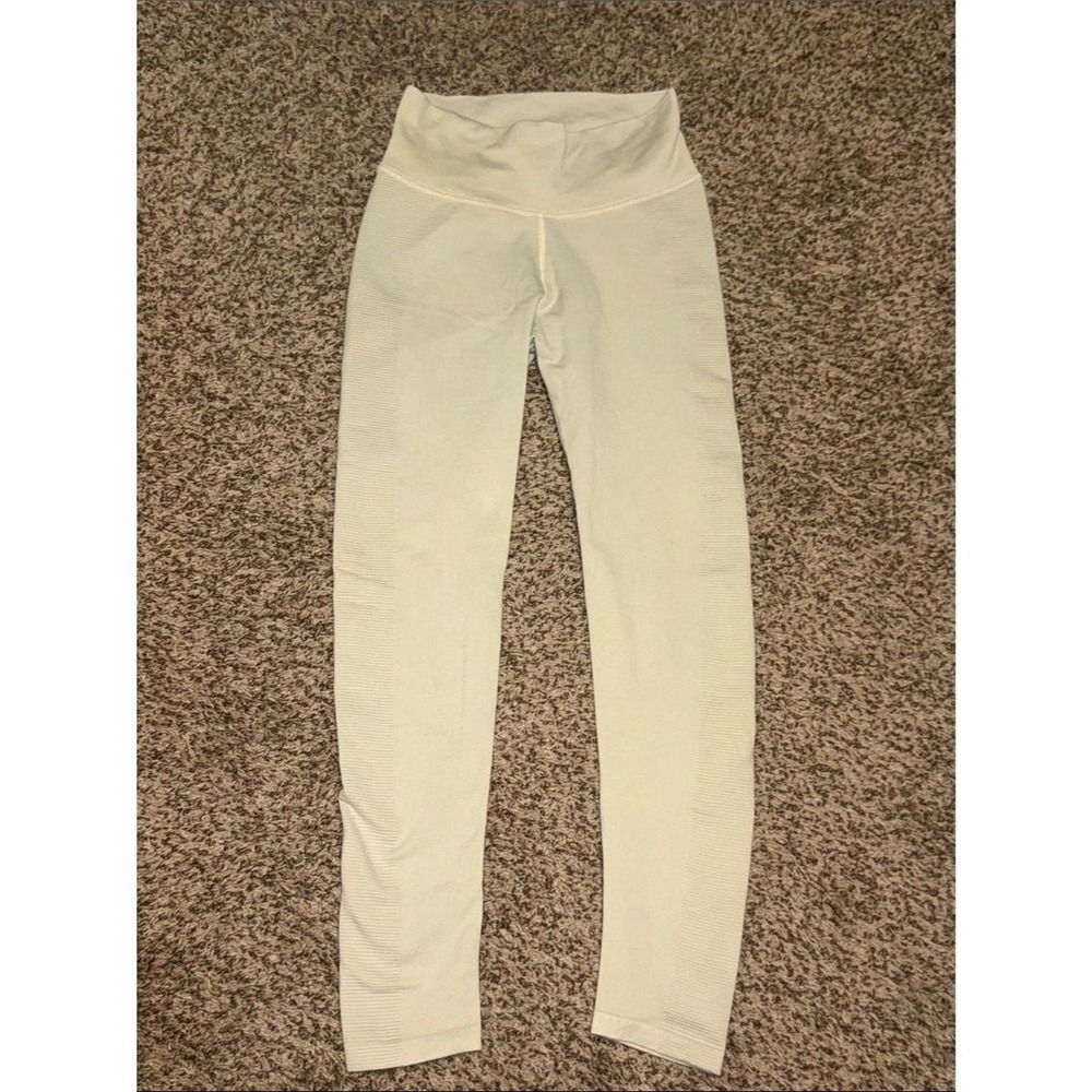 OFFLINE by Aerie Stay Grounded Seamless Ribbed Leggings Cream Small